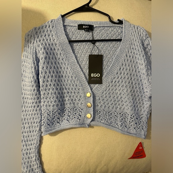 Blue crochet cardigan - Picture 1 of 3